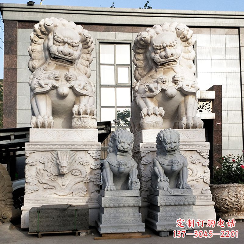 鹤壁石狮子雕塑——守护家园的看门神