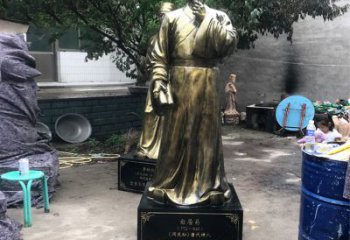 鹤壁白居易仿铜雕像经典中国古代诗人的艺术再现