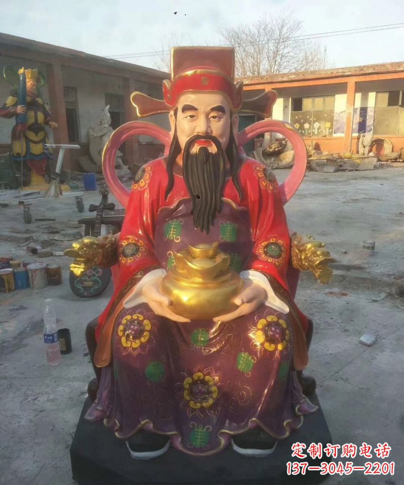 鹤壁财神玻璃钢彩绘