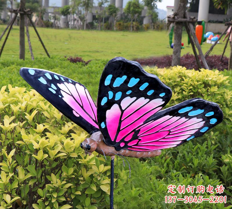 鹤壁玻璃钢仿真蝴蝶动物雕塑
