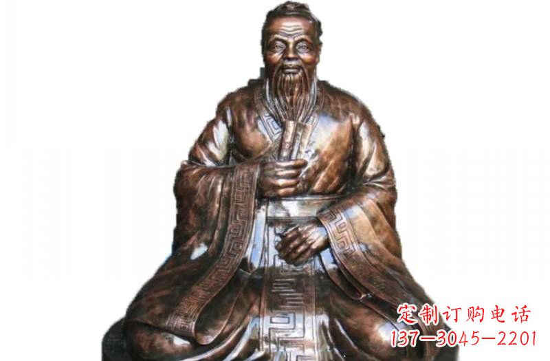 鹤壁玻璃钢古代名人孔子雕像