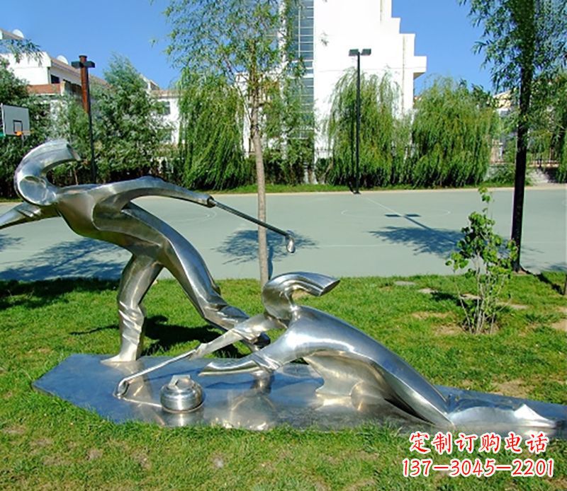 鹤壁不锈钢冰壶雕塑艺术与实用的完美结合