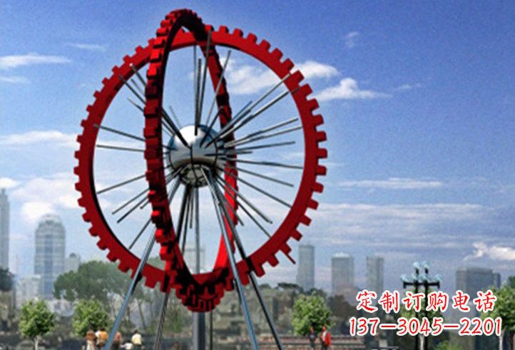 鹤壁不锈钢摩天轮雕塑美丽的景观
