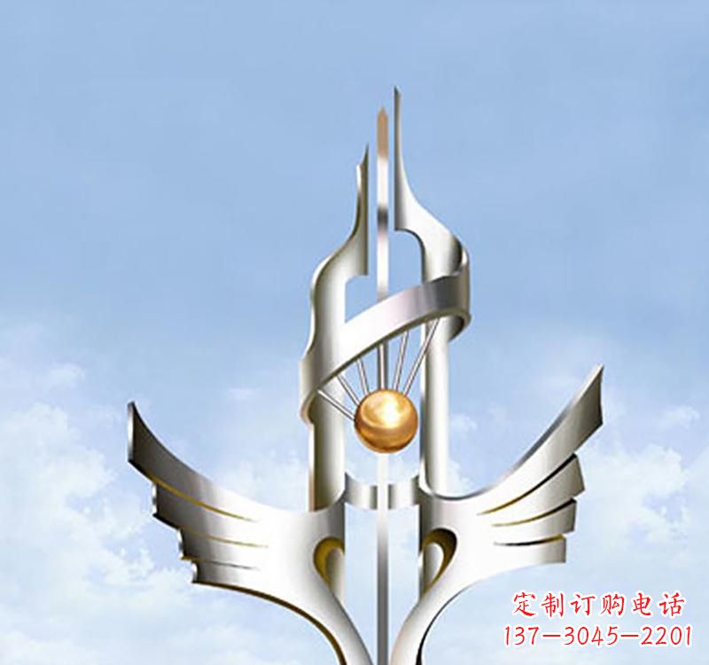 鹤壁以不锈钢为材料的翅膀雕塑