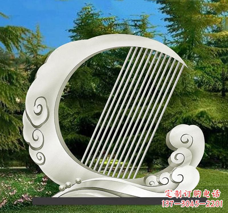 鹤壁精美的不锈钢月亮雕塑