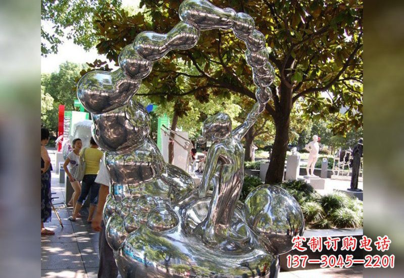 鹤壁精美不锈钢儿童雕塑