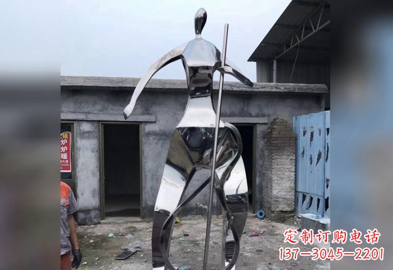 鹤壁精致的不锈钢大提琴雕塑