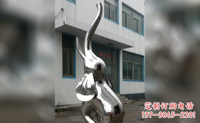 鹤壁精致的不锈钢大象雕塑