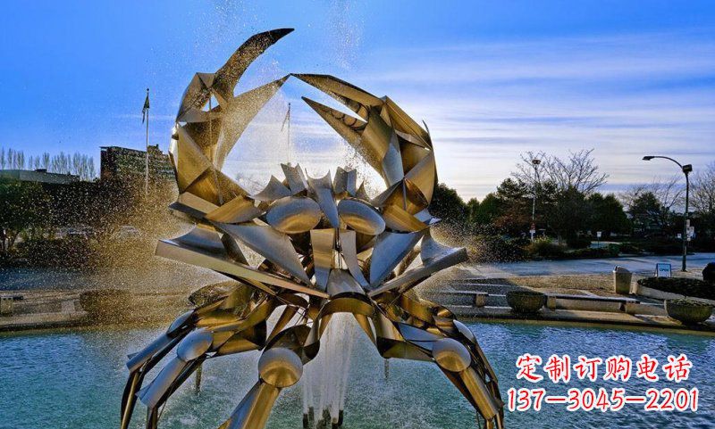 鹤壁精美不锈钢螃蟹雕塑