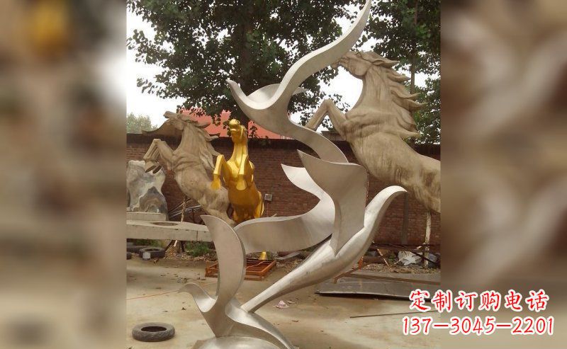 鹤壁不锈钢大雁雕塑