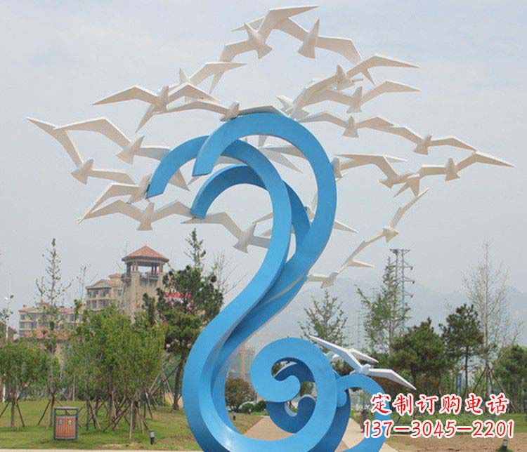 鹤壁不锈钢大雁雕塑传承传统文化的象征