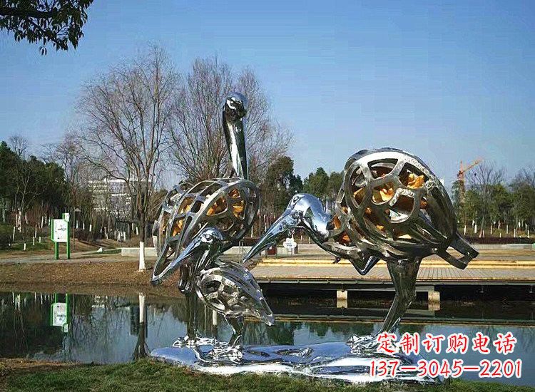 鹤壁精美非凡的不锈钢丹顶鹤雕塑