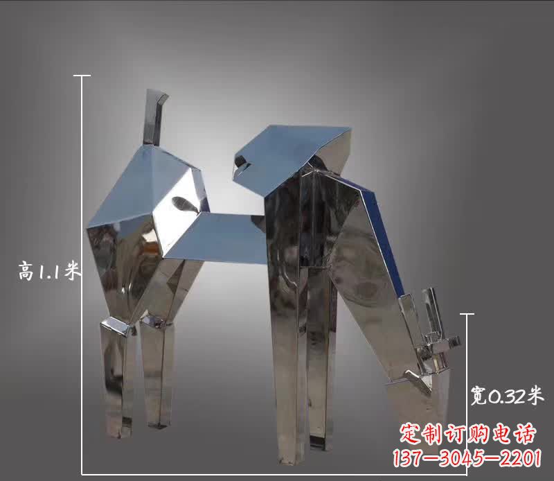 鹤壁不锈钢动物雕塑——鹿