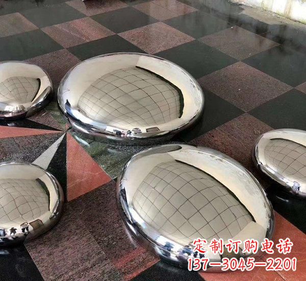 鹤壁精致的不锈钢鹅卵石雕塑