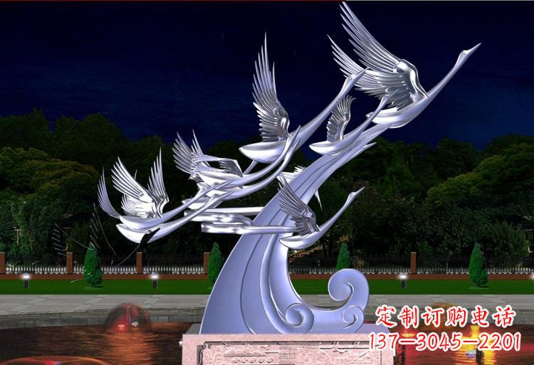 鹤壁不锈钢雕塑——以天鹅为灵感