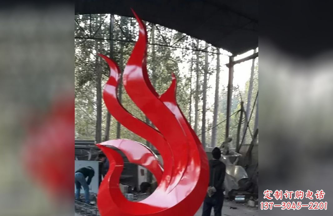 鹤壁不锈钢抽象凤凰雕塑 (6)