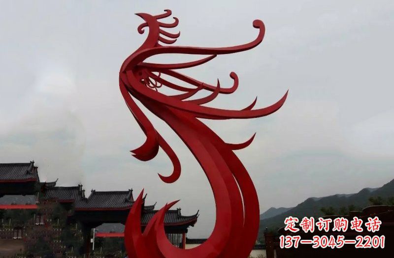 鹤壁精美不锈钢凤凰雕塑