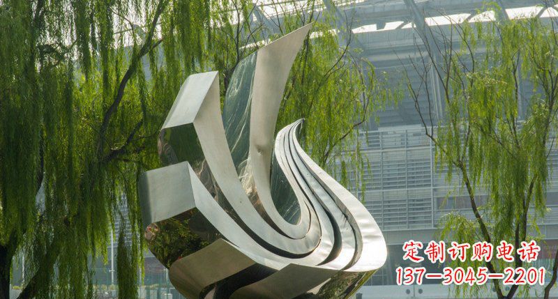 鹤壁不锈钢凤凰雕塑美丽的象征