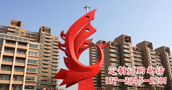 鹤壁凤凰灿烂的不锈钢雕塑