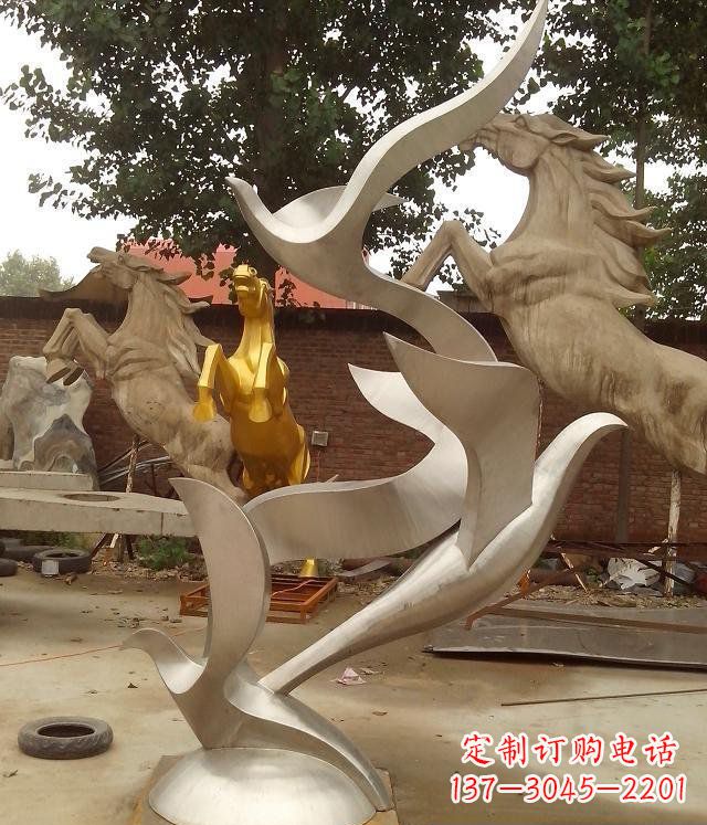 鹤壁精美不锈钢鸽子雕塑