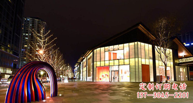 鹤壁不锈钢拱门雕塑——点缀街边景观