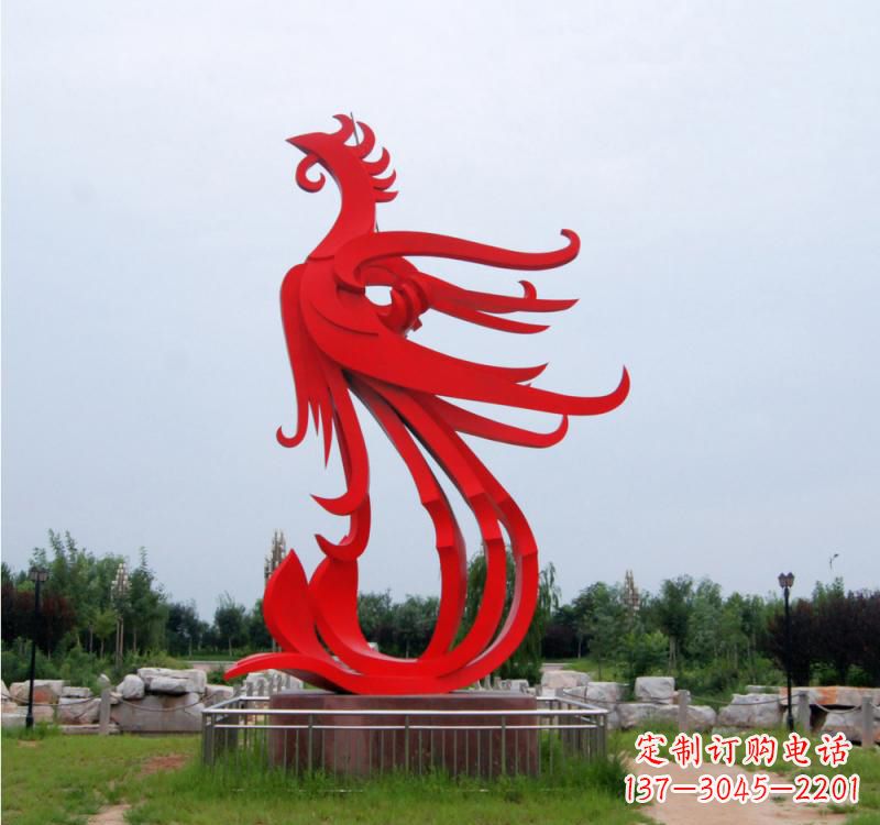 鹤壁不锈钢凤凰雕塑绚丽多彩的艺术之美