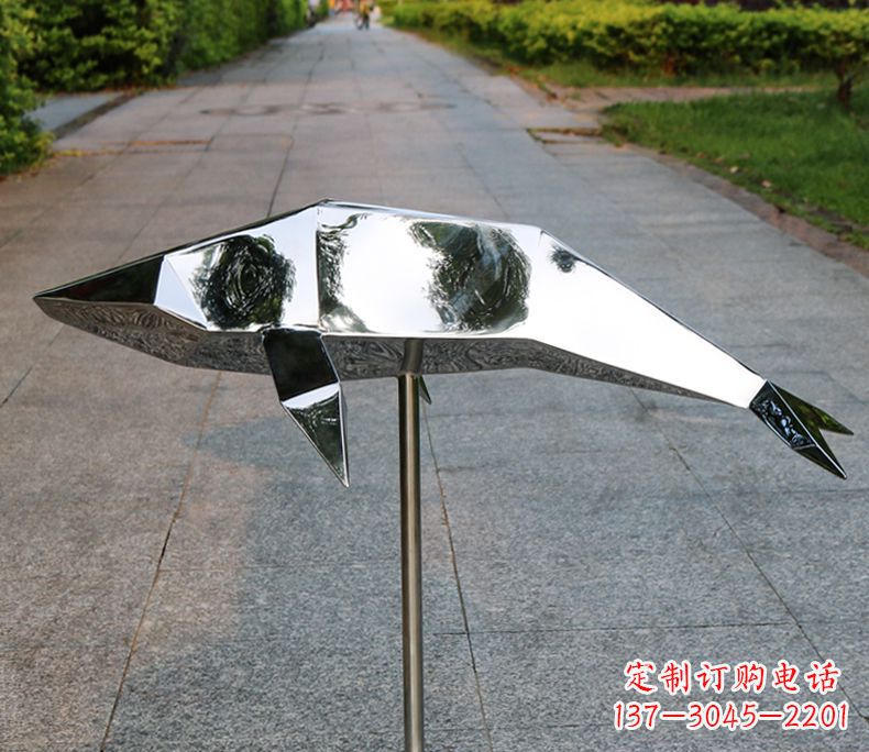 鹤壁不锈钢抽象海豚雕塑112