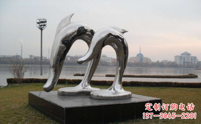 鹤壁精致的不锈钢海豚雕塑