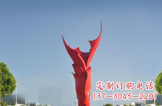 鹤壁不锈钢火炬雕塑——点燃友谊之火
