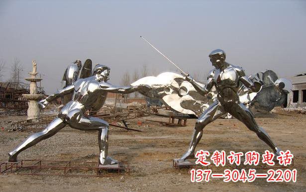 鹤壁不锈钢雕刻的运动员雕塑