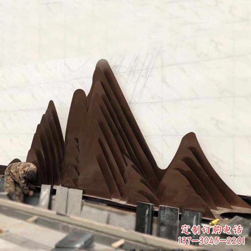 鹤壁精美不锈钢假山雕塑