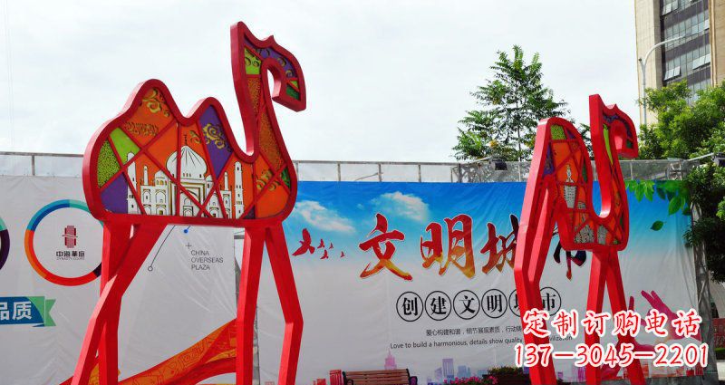 鹤壁不锈钢骆驼雕塑