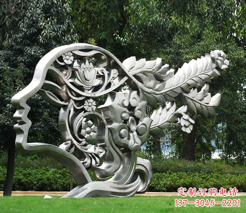 鹤壁不锈钢美女雕塑给空间带来灵动的美