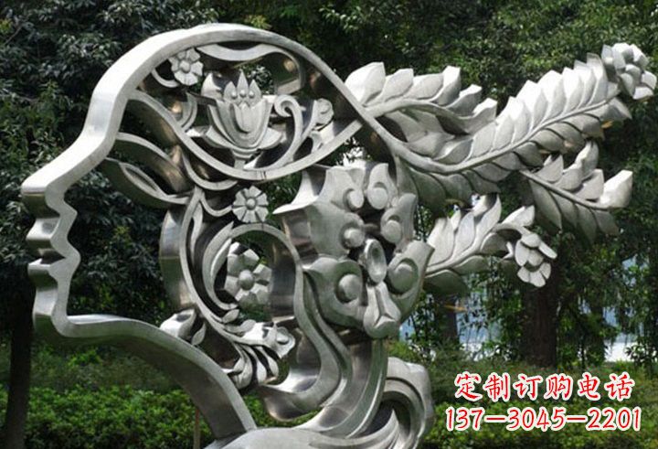 鹤壁不锈钢美女雕塑一种流行的艺术形式