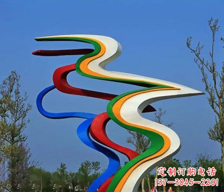 鹤壁精美不锈钢飘带雕塑