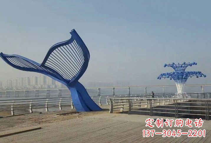 鹤壁不锈钢鲸鱼雕塑