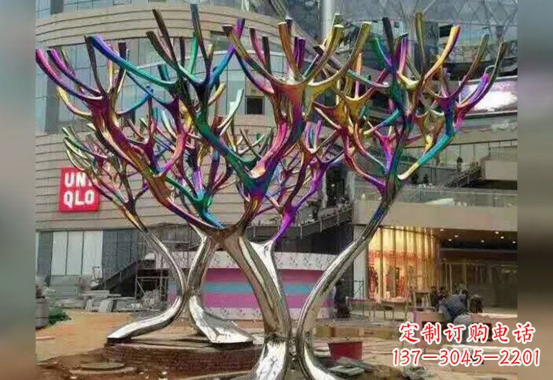 鹤壁不锈钢抽象树枝雕塑