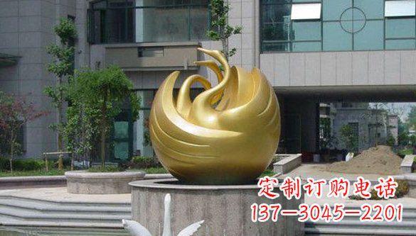 鹤壁不锈钢天鹅雕塑