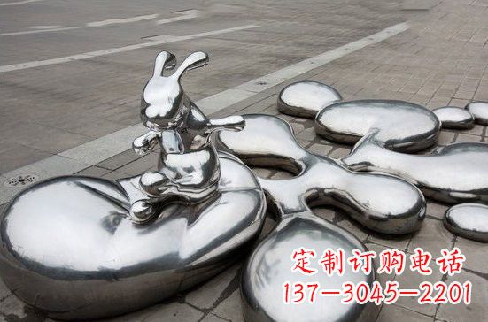 鹤壁不锈钢兔子雕塑
