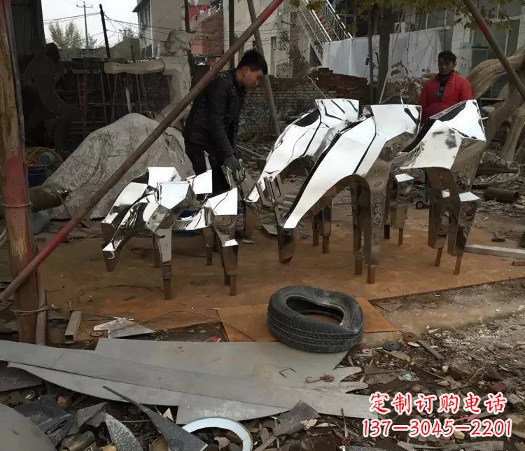 鹤壁不锈钢动物雕塑精美外形,经久耐用