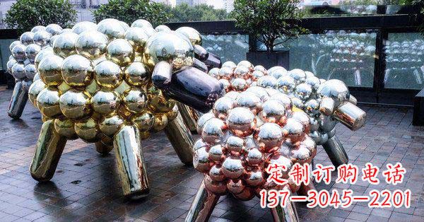 鹤壁不锈钢羊雕塑艺术与美感相结合