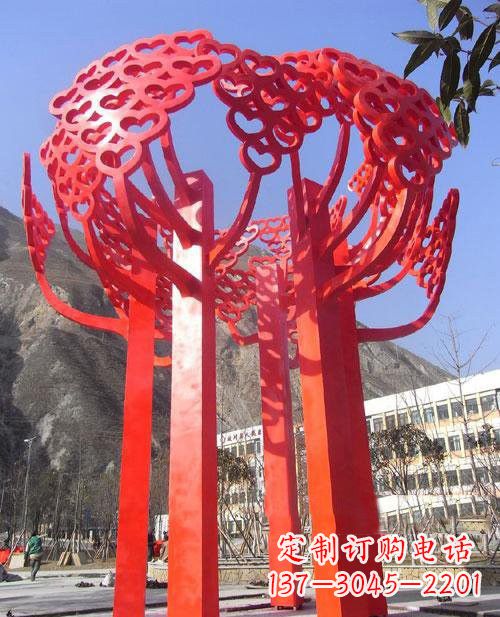 鹤壁不锈钢树叶雕塑