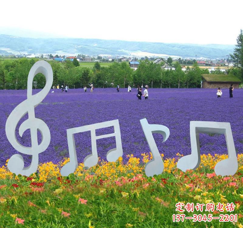 鹤壁精美不锈钢音符雕塑