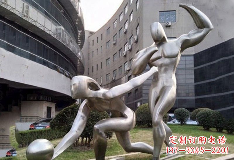鹤壁不锈钢打保龄球雕塑