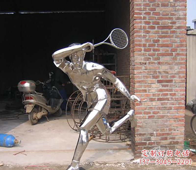 鹤壁不锈钢羽毛球雕塑