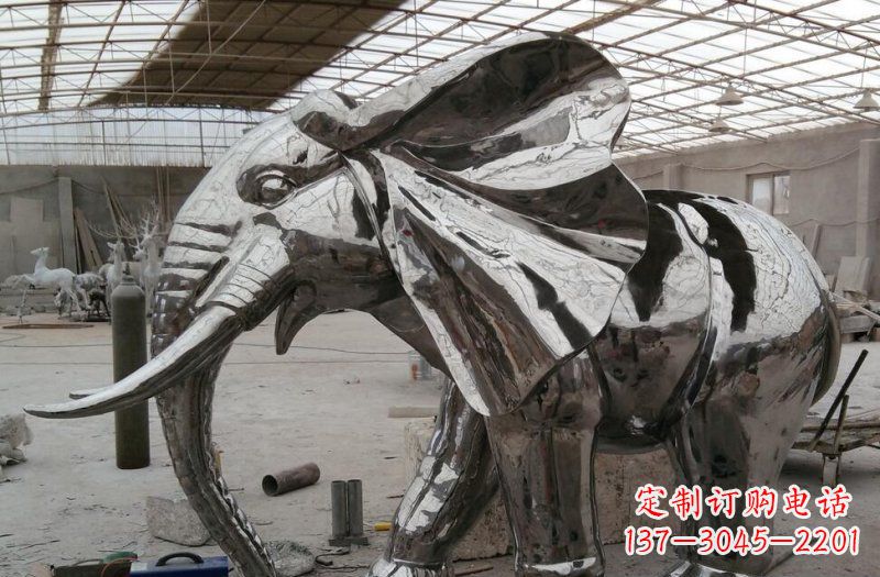 鹤壁不锈钢大象广场动物雕塑