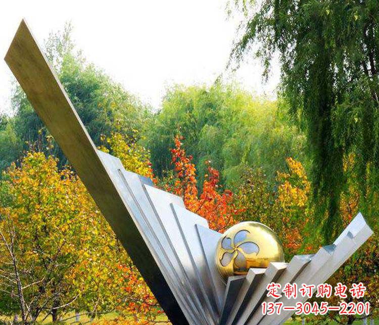 鹤壁不锈钢大型翅膀景观雕塑