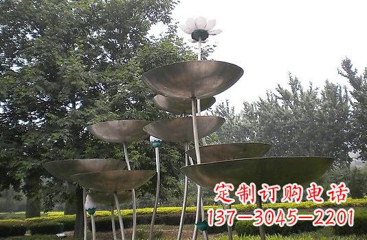 鹤壁不锈钢大型荷叶雕塑