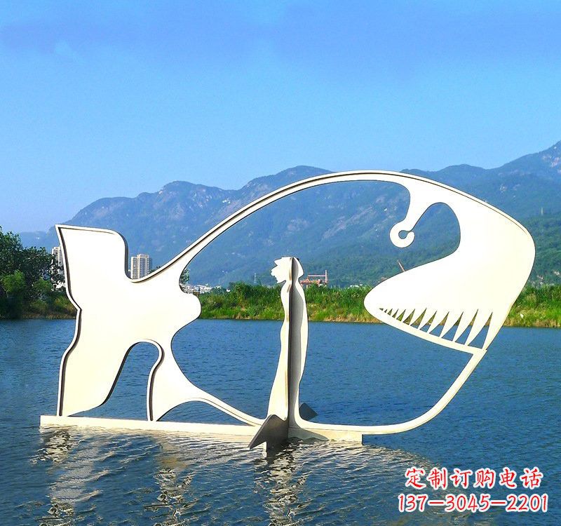 鹤壁精美的不锈钢大型鲸鱼雕塑
