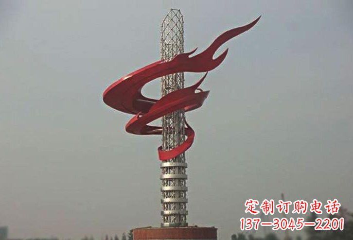 鹤壁不锈钢大型火炬雕塑